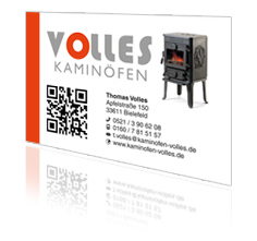Werbeagentur Bielefeld Visitenkarte mit QR-Code Druck und Datei
