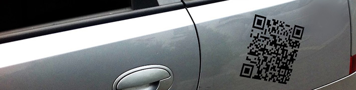 QR-Code Aufkleber für Auto