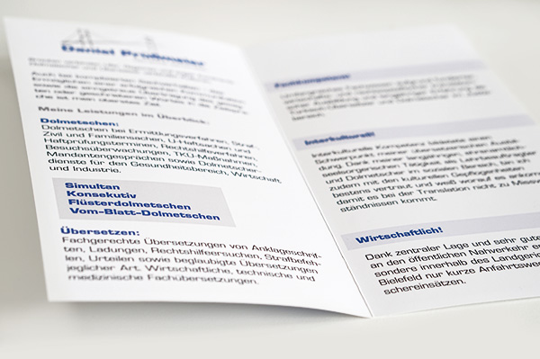 Werbeflyer gestaltet und gedruckt mit festem 250g Papier weiß